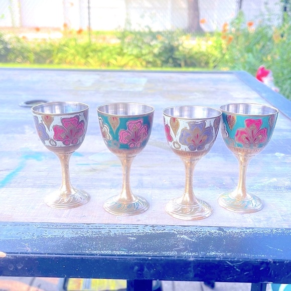 india Other - 1976 Brass Mini goblets#